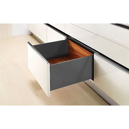 Dtc 20in Length x 6-3/4in Height Gray Full Extension Double Wall Drawer Side Set HD13500A17X